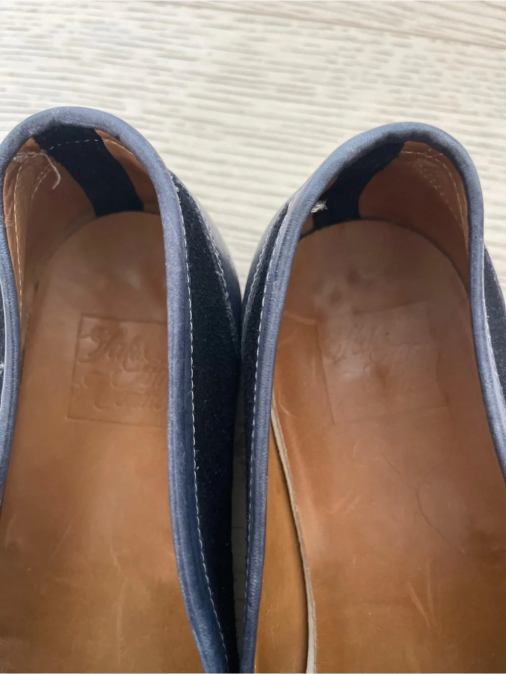 Vero Cuoio Grey and Black Leather-Suede Penny Loafers